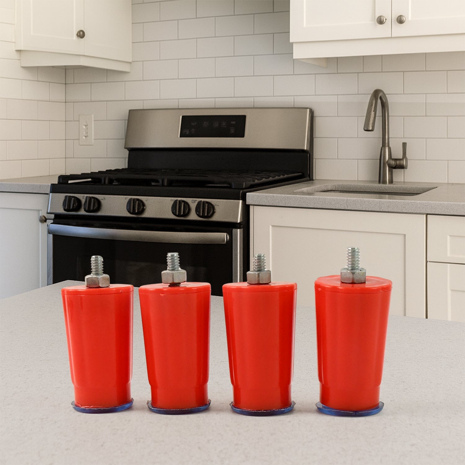 Heavy-Duty Universal Stove Legs for Gas Stove (4 Pc Set) Heavy-Duty Universal Stove Legs for Gas Stove (4 Pc Set)